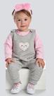 Macacão matelassê com blusa cotton infantil bebê Ralakids