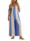 Macacão MISSACTIVER Summer Wide Leg Listrado Feminino Azul-XS Macacão MISSACTIVER Summer Wide Leg Listrado Feminino Azul-XS