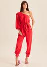 Macacão Ombro Único Longo Vermelho (502MA001302) -M
