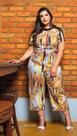 Macacão pant cur estampado Plus Size tamanho 50