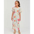 Macacão Pantacourt Estampado Frutal Caju - Bambollina
