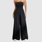 Macacão Pantalona Feminino Longo Alfaiataria Sem Manga Detalhe Franzido Elegante Macacão Pantalona Feminino Longo Alfaiataria Sem Manga Detalhe Franzido Elegante