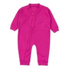 Macacão para Bebê de Zíper Longo Suedine Pink Radiante Macacão para Bebê de Zíper Longo Suedine Pink Radiante