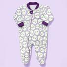 Macacão para Bebê em Fleece Quentinho até 12 meses Estampado Tamanho:3-6MCor:RoxoCaveira