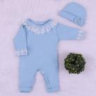 macacão para bebe recém nascido com touca feminino detalhe renda malha de algodão para maternidade macacão para bebe recém nascido com touca feminino detalhe renda malha de algodão para maternidade