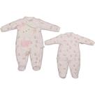 Macacão Pezinho Manga Longa Bebê Menina Rosa Stefani Macacão Pezinho Manga Longa Bebê Menina Rosa Stefani