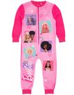 Macacão Pijama Barbie para Meninas (3 a 10 anos) - Fleece Rosa Macacão Pijama Barbie para Meninas (3 a 10 anos) - Fleece Rosa