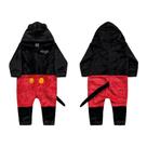 Macacão Pijama c/Capuz Infantil Masculino do Mickey Mouse de Pelinhos 1086