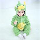 Macacão Pijama Infantil de Bebê Frio Inverno Fantasia Urso Ursinho Dino Dinossauro Verde