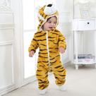 Macacão Pijama Infantil de Bebê Frio Inverno Fantasia Urso Ursinho Tigre Onça