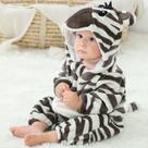 Macacão Pijama Infantil de Bebê Frio Inverno Fantasia Urso Ursinho Zebra Listrado