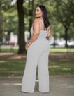 Macacão Plus Size alça regulável com bolso G1 G2 G3 Cor:BrancoTamanho:G1 Macacão Plus Size alça regulável com bolso G1 G2 G3 Cor:BrancoTamanho:G1