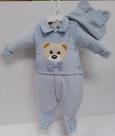 Macacão Plush Luxo Bebê Menino Inverno Touca LessaKids B9204