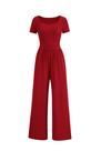 Macacão PRETTYGARDEN Vermelho Pantalona Decote Quadrado G - Grande