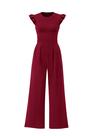 Macacão PRETTYGARDEN Vinho Vermelho XL com Manga Babado