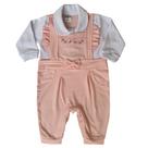 Macacão Recém Nascido Roupinha Bebê Babadinho Detalhe Tricot