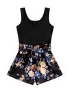 Macacão regata SOLY HUX feminino de verão multicolorido floral