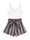 Macacão regata SOLY HUX feminino de verão sem mangas multicolorido