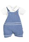 Macacão Romper Azul Menino Beth Bebê Macacão Romper Azul Menino Beth Bebê