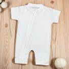Macacão romper creme para bebê básico Macacão romper creme para bebê básico