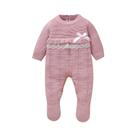 Macacão Rosa De Manga Longa Com Gola Redonda Para Bebês Meninas 0-9m, Macacões Para Recém-Nascidos,