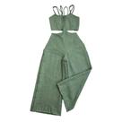 Macacão Salopte Infantil Meninas Cropped E Calça Estilo Salopete Lançamento Kids