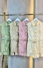 Macacao Sarja Off White Branco Tamanho P M e G Marca Mein Tamanho:GCor:Bege Macacao Sarja Off White Branco Tamanho P M e G Marca Mein Tamanho:GCor:Bege