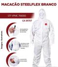 Macacão Segurança Proteção Química Laboratório Pintura XG Macacão Segurança Proteção Química Laboratório Pintura XG