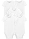 Macacão Simple Joys by Carter's, pacote com 5, Side Snap, de 0 a 3 meses
