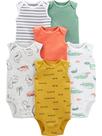 Macacão Simple Joys da Carter's Baby Boys, 24 meses, pacote x6
