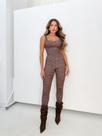 Macacao skinny new trend brown maria gueixa