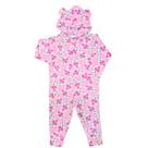 Macacão Soft Bebê Menina com Capuz e Estampas Sortidas