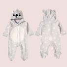 Macacão Tip Top Pijama Bichinho Pelúcia Infantil Com Capuz
