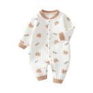 Macacão Unissex Com Estampa De Urso Para Bebês, Romper De Algodão Grosso, Body Infantil 1-12M,