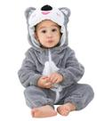 Macacão unissex de flanela de inverno com capuz para bebês Romper MICHLEY 30-36M Macacão unissex de flanela de inverno com capuz para bebês Romper MICHLEY 30-36M