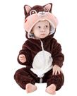 Macacão unissex de flanela de inverno com capuz para bebês Romper MICHLEY 6-12M