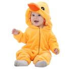 Macacão unissex de flanela de inverno para bebês Michley Duck 2-6M Macacão unissex de flanela de inverno para bebês Michley Duck 2-6M