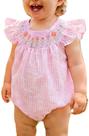 Macacão Urbenstithvo Cute Smocked Bubble Western Baby Girl