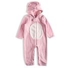 Macacão Urso Pelúcia sem pé Rosa - Tip Top