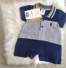 Macacão verão bebê masculino gola polo cor azul Macacão verão bebê masculino gola polo cor azul