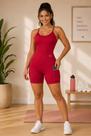 Macacão vermelho+fitness+com bolso+poliéster premium+academia+conforto+estilo+feminino+sys mell Macacão vermelho+fitness+com bolso+poliéster premium+academia+conforto+estilo+feminino+sys mell