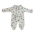 Macacão Zíper Bebê Malha Suedine 100% Algodão Estampado Macacão Zíper Bebê Malha Suedine 100% Algodão Estampado