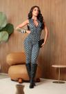 Macacao ziper western black maria gueixa