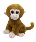 Macaco de pelúcia marrom sentado 31cm