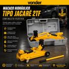 Macaco Hidráulico Tipo Jacaré Portátil 2 Toneladas Com Maleta Vonder 2TF