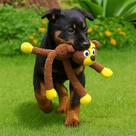 Macaco Mordedor Bola Guia Treina Adestra Dente Brinquedo Pet Cachorro Gato Ossinho Ursinho
