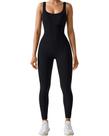 Macacões AURUZA Workout Seamless Yoga com nervuras femininas pretos XXL