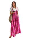 Macacões casuais YESNO de pernas largas para mulheres, macacões florais plissados, macacões, roupas de verão com bolsos, 2GG, P0D CR026