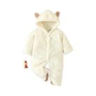 Macacões De Fleece Para Bebês Recém-Nascidos, Quentes E Com Capuz, Pijamas De Animais Para Meninos E