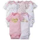 Macacões Gerber Baby Girls de 0 a 3 meses (pacote com 5)